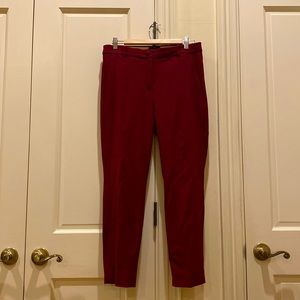 Jcrew 365 High-Rise Cameron Pant in Burgundy, Size 10